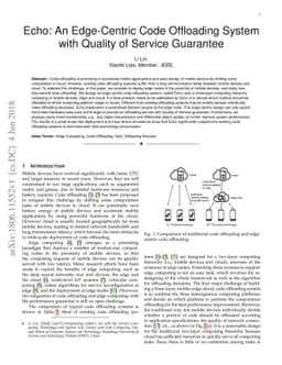 Echo: An Edge-Centric Code Offloading System with Quality of Service
  Guarantee