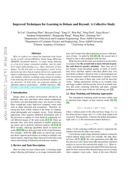 Improved Techniques for Learning to Dehaze and Beyond: A Collective
  Study