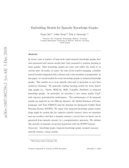Embedding Models for Episodic Knowledge Graphs