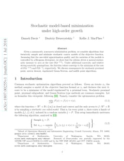 Stochastic model-based minimization under high-order growth