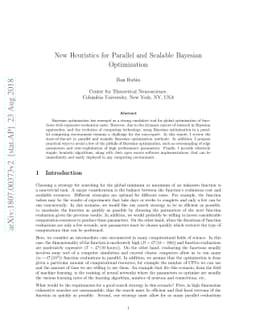 New Heuristics for Parallel and Scalable Bayesian Optimization