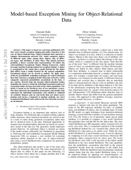 Model-based Exception Mining for Object-Relational Data