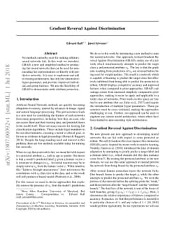 Gradient Reversal Against Discrimination