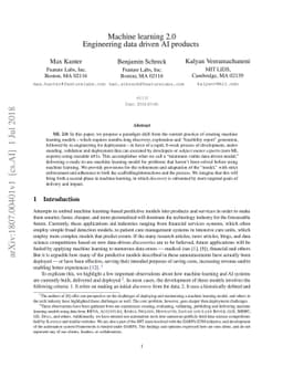 Machine learning 2.0 : Engineering Data Driven AI Products