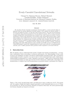 Evenly Cascaded Convolutional Networks