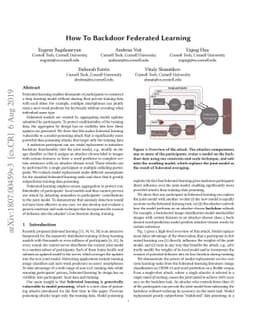 How To Backdoor Federated Learning