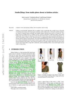 Studio2Shop: from studio photo shoots to fashion articles