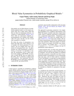 Block-Value Symmetries in Probabilistic Graphical Models