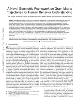 A Novel Geometric Framework on Gram Matrix Trajectories for Human
  Behavior Understanding