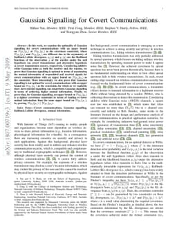 Gaussian Signalling for Covert Communications
