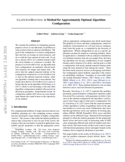 LeapsAndBounds: A Method for Approximately Optimal Algorithm
  Configuration