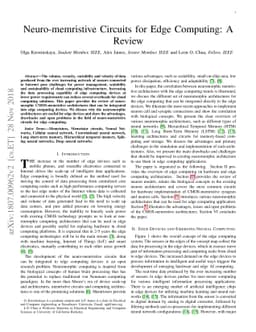 Neuro-memristive Circuits for Edge Computing: A review