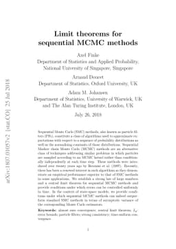 Limit theorems for sequential MCMC methods