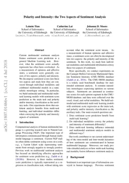 Polarity and Intensity: the Two Aspects of Sentiment Analysis