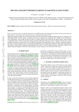 The SEN1-2 Dataset for Deep Learning in SAR-Optical Data Fusion