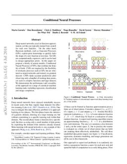 Conditional Neural Processes