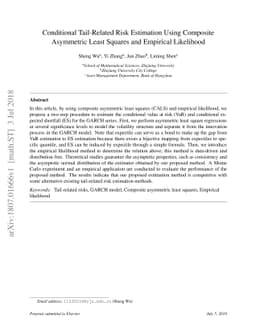 Conditional Tail-Related Risk Estimation Using Composite Asymmetric
  Least Squares and Empirical Likelihood