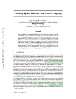 Encoding Spatial Relations from Natural Language