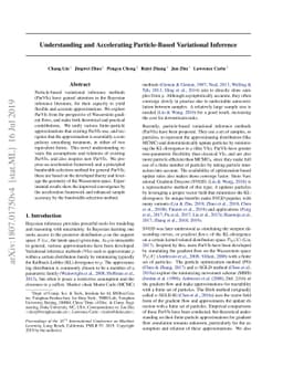 Understanding and Accelerating Particle-Based Variational Inference