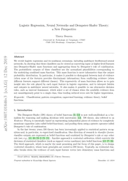 Logistic Regression, Neural Networks and Dempster-Shafer Theory: a New
  Perspective