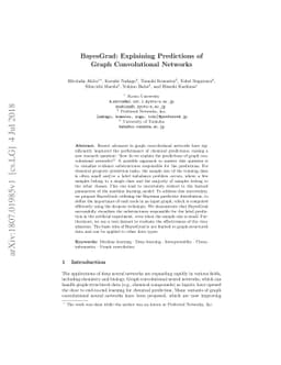 BayesGrad: Explaining Predictions of Graph Convolutional Networks
