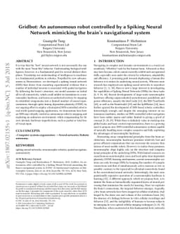 Gridbot: An autonomous robot controlled by a Spiking Neural Network
  mimicking the brain's navigational system