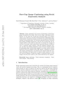 Face-Cap: Image Captioning using Facial Expression Analysis
