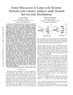 Faster Data-access in Large-scale Systems: Network-scale Latency
  Analysis under General Service-time Distributions