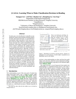 JUMPER: Learning When to Make Classification Decisions in Reading