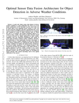 Optimal Sensor Data Fusion Architecture for Object Detection in Adverse
  Weather Conditions