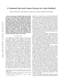 A Variational Time Series Feature Extractor for Action Prediction