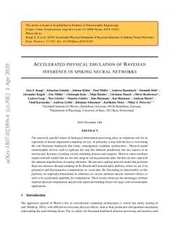 Accelerated physical emulation of Bayesian inference in spiking neural
  networks