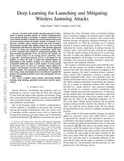 Deep Learning for Launching and Mitigating Wireless Jamming Attacks