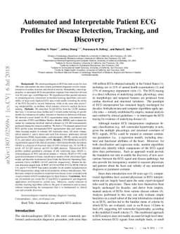 Automated and Interpretable Patient ECG Profiles for Disease Detection,
  Tracking, and Discovery