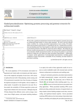 Guided Proceduralization: Optimizing Geometry Processing and Grammar
  Extraction for Architectural Models