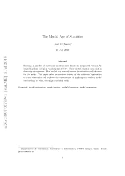 The modal age of Statistics
