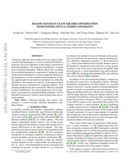 BALSON: Bayesian Least Squares Optimization with Nonnegative L1-Norm
  Constraint