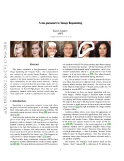 Semi-parametric Image Inpainting