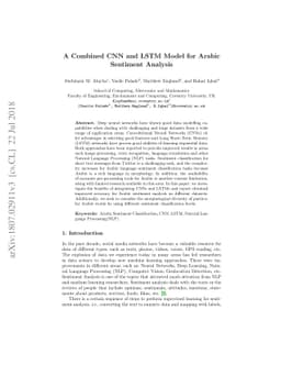 A Combined CNN and LSTM Model for Arabic Sentiment Analysis