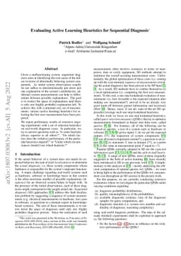 Evaluating Active Learning Heuristics for Sequential Diagnosis
