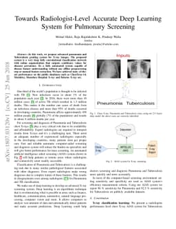 Towards Radiologist-Level Accurate Deep Learning System for Pulmonary
  Screening