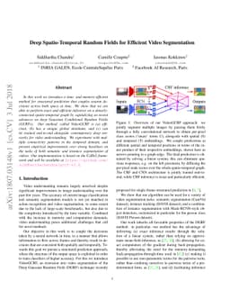 Deep Spatio-Temporal Random Fields for Efficient Video Segmentation