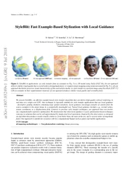 StyleBlit: Fast Example-Based Stylization with Local Guidance