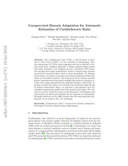 Unsupervised Domain Adaptation for Automatic Estimation of
  Cardiothoracic Ratio