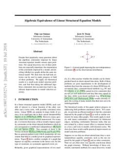Algebraic Equivalence of Linear Structural Equation Models