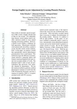 Foreign English Accent Adjustment by Learning Phonetic Patterns