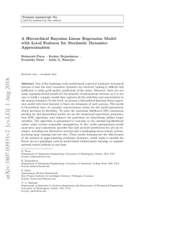 A Hierarchical Bayesian Linear Regression Model with Local Features for
  Stochastic Dynamics Approximation