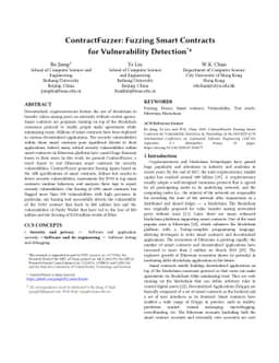 ContractFuzzer: Fuzzing Smart Contracts for Vulnerability Detection