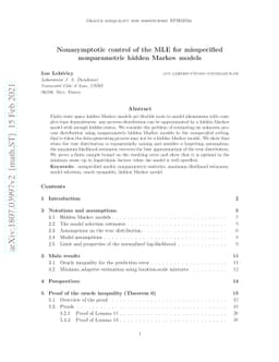 Nonasymptotic control of the MLE for misspecified nonparametric hidden
  Markov models