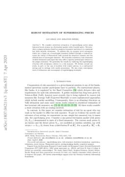 Robust estimation of superhedging prices